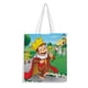 thumbnail image 1 of Curious George Monkey Bolso de tela con estampado de lienzo para mujer, bolsa de compras reutilizable y estética, con cremallera interior, regalo para mujer,40*40cm., 1 of 6