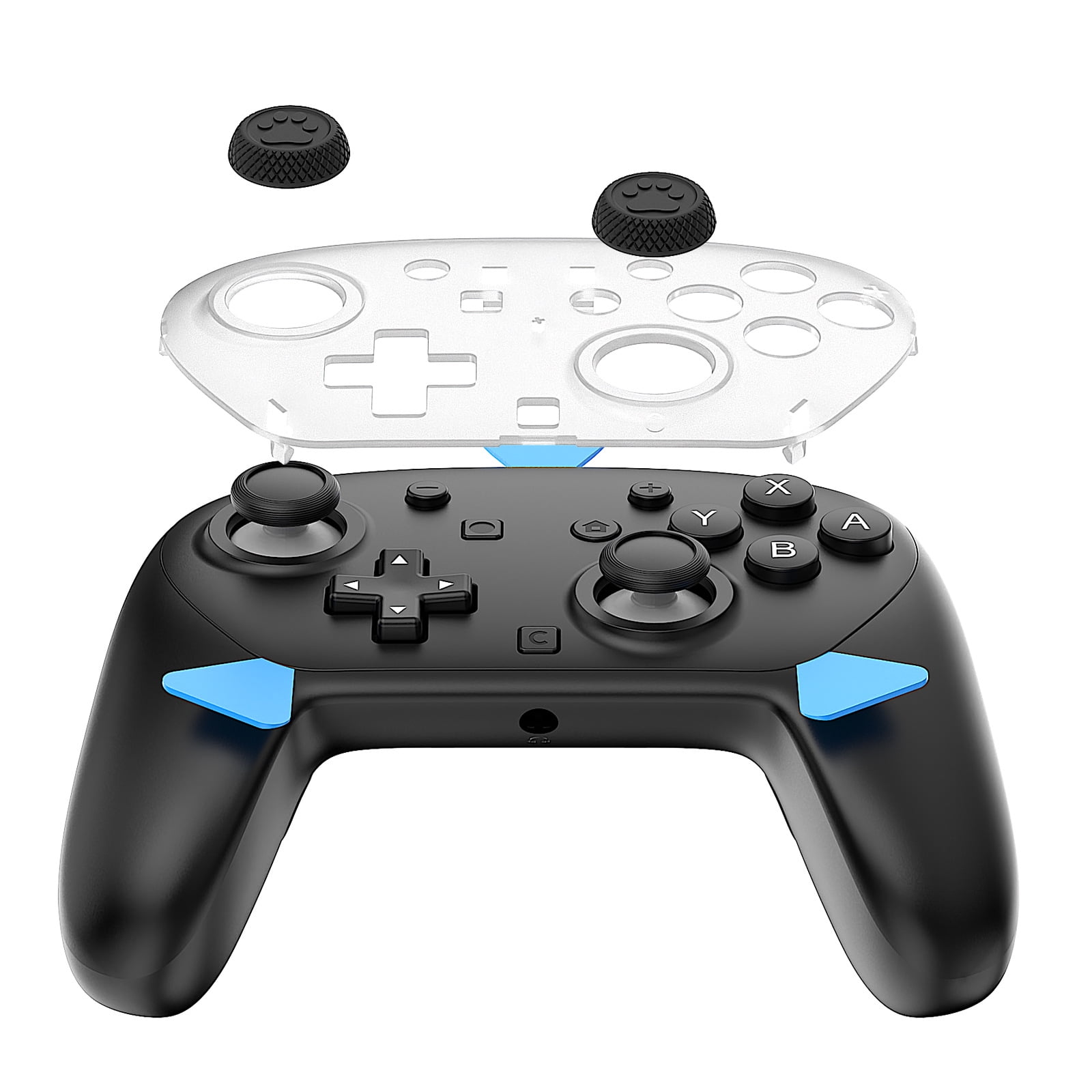 Genérico - Carcasa De Reemplazo Compatible Con El Controlador Pro De Nintendo Switch De 2ª Generación - Cubierta Transparente Con Teclas