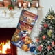 thumbnail image 1 of Oliver y su Pandilla Tema: Calcetines de Navidad, fino lino blanco para colgar en escaleras y chimenea, decoración navideña para el hogar, regalo de Navidad. 45cm × 32cm, 1 of 5