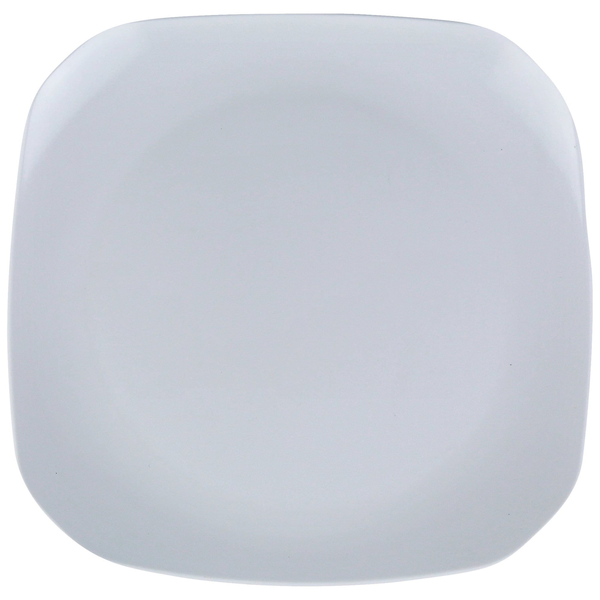 Plato Yanco Milando Md-410 Cuadrado, 24 Unidades, Melamina, 9,5 Cm, Color Blanco