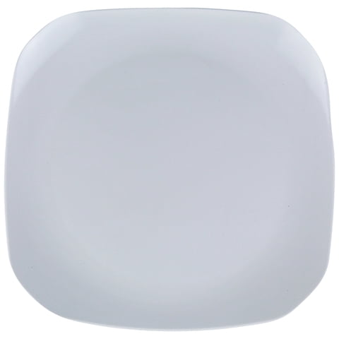 Plato Yanco Milando Md-410 Cuadrado, 24 Unidades, Melamina, 9,5 Cm, Color Blanco