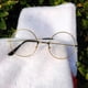 thumbnail image 4 of Gafas de Papá Noel para cosplay de anciano, montura redonda dorada, lentes transparentes (talla única para adultos), 4 of 6