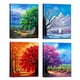 thumbnail image 1 of Póster De Arte De Pared De Pintura De Impresión De Lienzo Sin Marco De 4 Paneles 4 Estaciones, 1 of 5