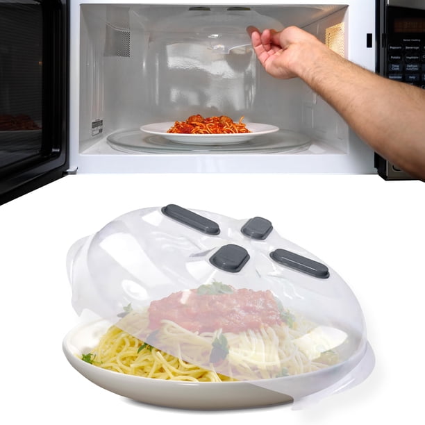 Funda antisalpicaduras para microondas, cubierta flotante de 12 pulgadas, grafito sin BPA