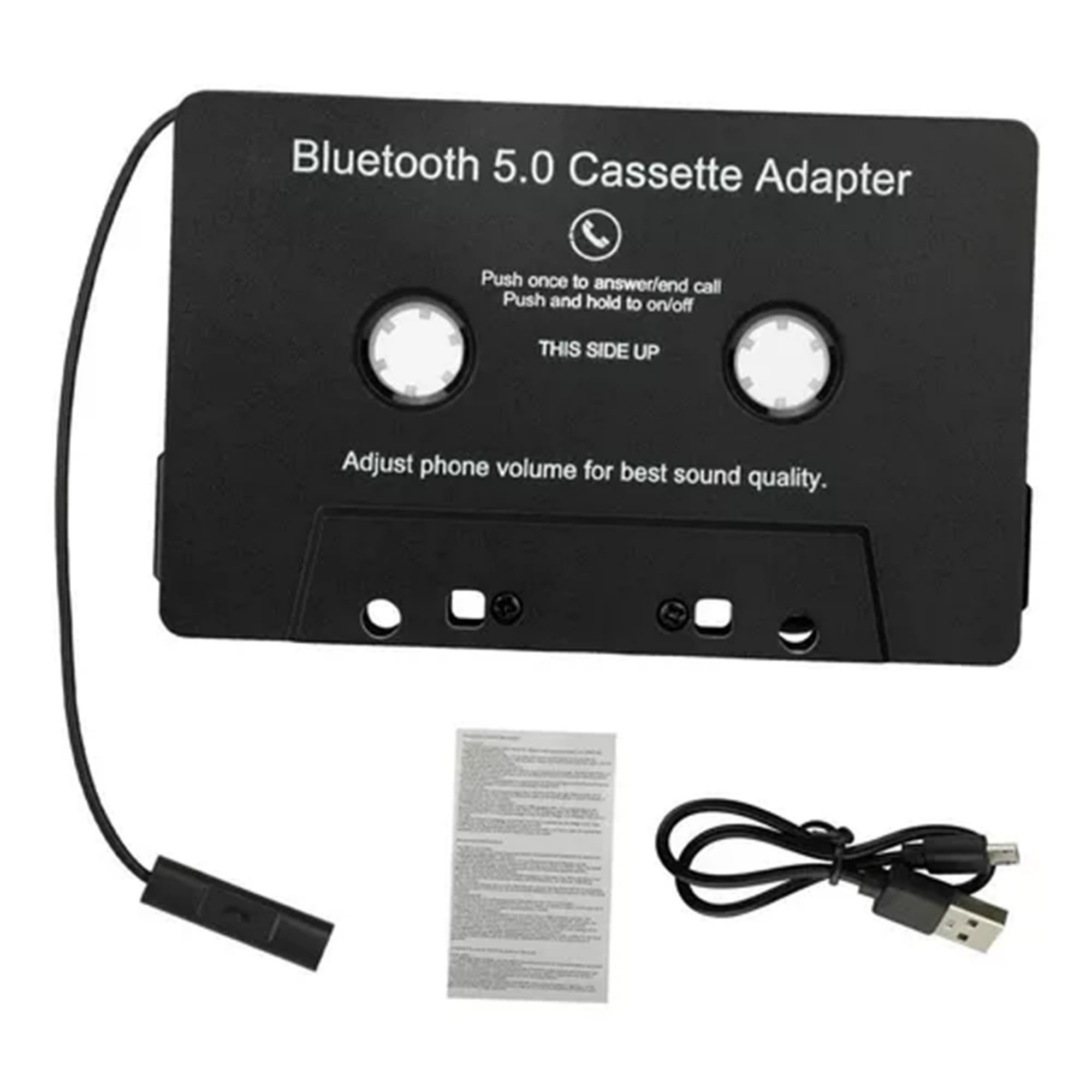 Veat00l - Conversor De Cinta Bluetooth Bluetooth 5.0 + Edr Cancelación Inteligente Del Ruido Distancia De Transmisión De 10 M Batería De Larga Duración De 8 Horas Micrófono Incorporado Llamadas Manos Libres