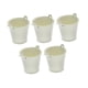thumbnail image 4 of 5 Cubos De Metal Galvanizado, Contenedores Rústicos Para Recuerdos De Fiesta, Resistentes, Color Blanco, 4 of 5