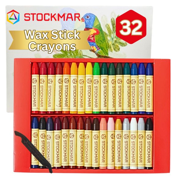 Crayones STOCKMAR 32 colores 83 mm de cera de abejas grado artístico