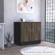 thumbnail image 1 of Buffet Office 2 Puertas Negro Y Coñac 75x80x48,5 Cm, 1 of 11