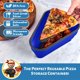 thumbnail image 2 of Recipiente de almacenamiento para pizza, paquete de pizza con 5 bandejas para servir, color azul, 2 of 9
