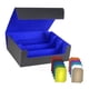 thumbnail image 5 of Caja Para Mazo De Cartas Multiusos Con Cierre Magnético Almacenamiento De Cartas De Juego Estándar Forro Negro Azul, 5 of 5