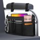 thumbnail image 1 of Bolsa lateral para silla de ruedas HIKASO para reposabrazos con portavasos, color negro, 1 of 7