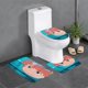 thumbnail image 1 of Ponyo Juego de 3 alfombras de baño de coral fleece: tapete de baño + alfombra de inodoro en forma de U + funda de tapa de inodoro en forma de O, 1 of 6