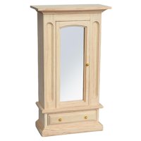 Bothyi - Armario Con Espejo En Miniatura De Madera Para Accesorio De Muebles De Casa De Muñecas 1:12
