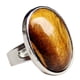 thumbnail image 3 of Anillo de dedo de la boda de piedras preciosas naturales ovales de cristal ajustable banda amarilla, 3 of 3