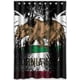 thumbnail image 1 of Cortina de ducha con diseño de la bandera del estado de California, juego de cortinas de baño con ganchos, tamaño 48 x 72 pulgadas, 1 of 3