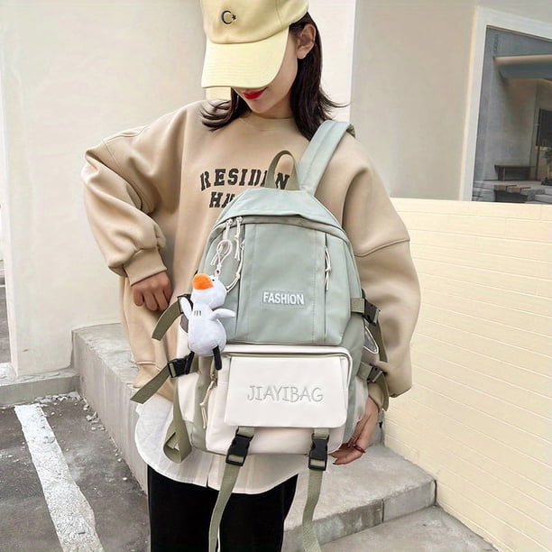 Stylish & Waterproof Nylon Backpack - Perfect for School, Travel & Commuting - Large Capacity & Lightweight