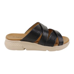 Sandalia New Walk Trenzada Negra