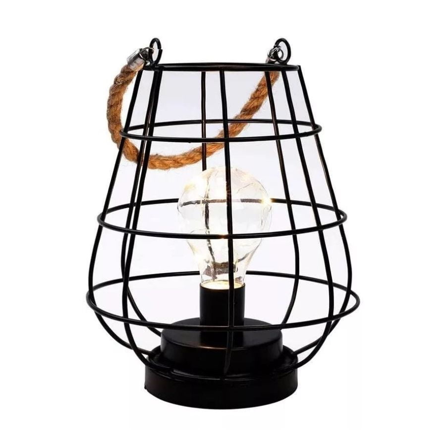 Click Ventas - Lampara Colgante Fierro Luz Led Decorativa Portatil Cuerda