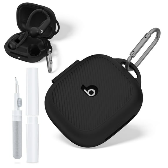 Funda para Beats Powerbeats Pro 2 Silicone Black + Kit de limpieza