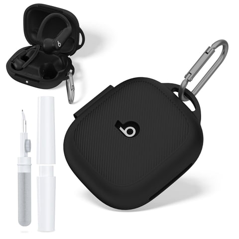 Nimuw - Funda Para Beats Powerbeats Pro 2 Silicone Black + Kit De Limpieza
