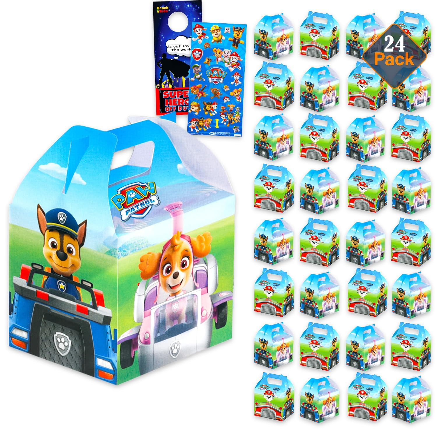 Paw Patrol - Set De Cajas De Regalos Para Celebraciones De La Patrulla Canina, Con 24 Cajas De Obsequios