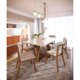 thumbnail image 4 of Juego De Comedor Wood 6 Sillas Rectangular Mdf Y Vidrio Café Claro, 4 of 16