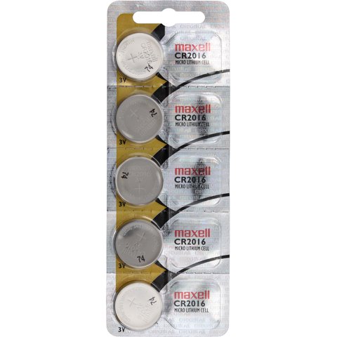 Pack 5 Pilas Cr2016 3V Maxell Tipo Boton Original