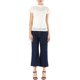 thumbnail image 2 of INSPIRE CHIC Blusa de Mujer con Espalda de Ojal Manga Corta Cuello Alto Semi Transparente Talla S Blanca, 2 of 7