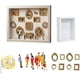 thumbnail image 1 of Caja mini museo silueta DIY kit marco dorado figuras display sombra fotos personalizado, 1 of 8