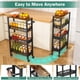 thumbnail image 4 of Carrito de almacenamiento Vivihomety Utility de 4 niveles con ruedas y asa, color negro, 4 of 8