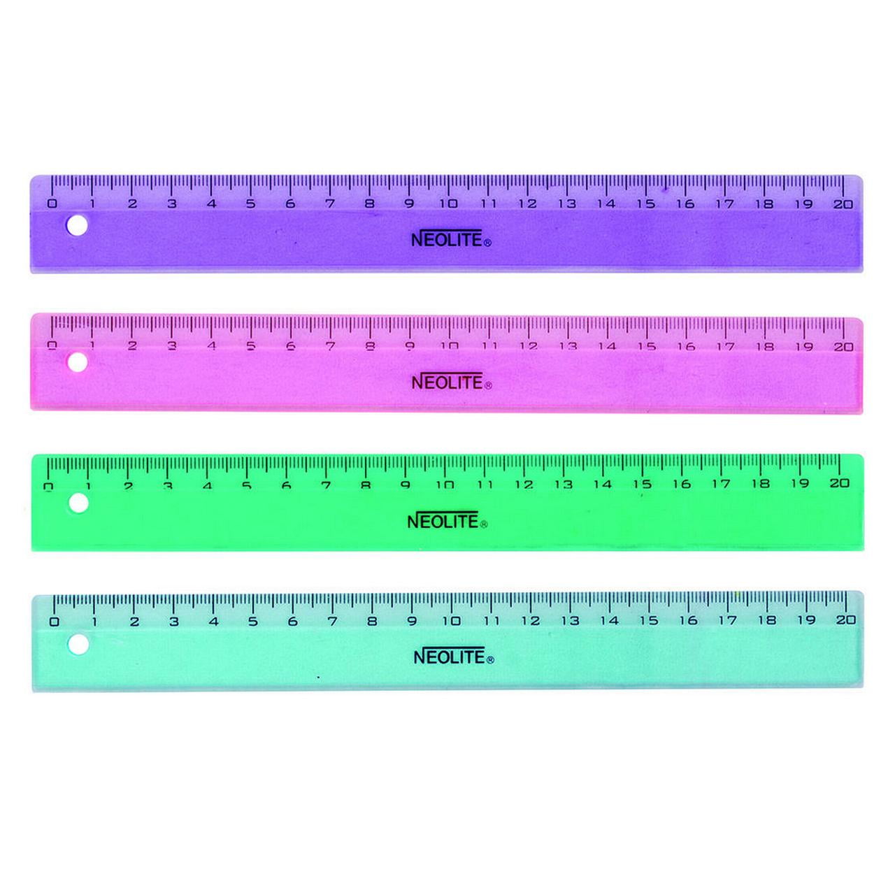 Regla Plástica 20 Cm Colores / Producto Surtido None Neolite