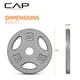 thumbnail image 4 of Discos de peso CAP Barbell estándar de 1 pulgada de agarre, 2.27 kg, gris, 4 of 7