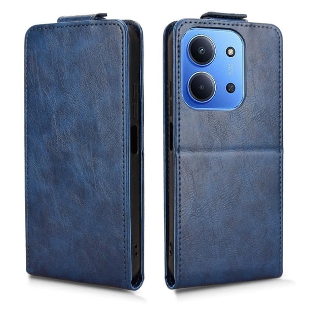 Funda tipo folio para Xiaomi Redmi 15C 173mm con soporte magnético y protección para la cámara Azul