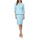 thumbnail image 1 of INSPIRE CHIC Conjunto de Traje de Falda para Mujer 2 Piezas Conjunto 2026 Blazers Peplum de Trabajo Modernos y Faldas Lápiz con Broche Pin 2XL Azul Claro, 1 of 5