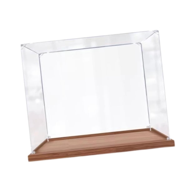 Vitrina De Exhibición Para Figuras De Acción, Vitrina De Acrílico Para Manualidades, Para Estatuas, Zapatos, Juguetes, Base De Madera