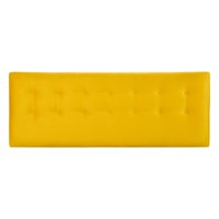 Bodevir - Respaldo Botone Felpa 2 Plazas Amarillo