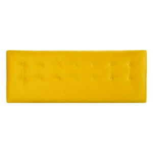 Bodevir - Respaldo Botone Felpa 2 Plazas Amarillo