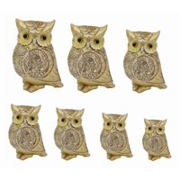 Genérico - Estatua Decorativa Búho Familia Sabiduría 7 Piezas Jhn