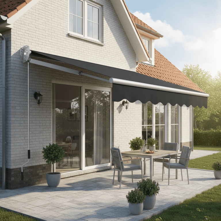 Igpro - Toldo 2×1,5mt Con Brazo Retráctil Negro