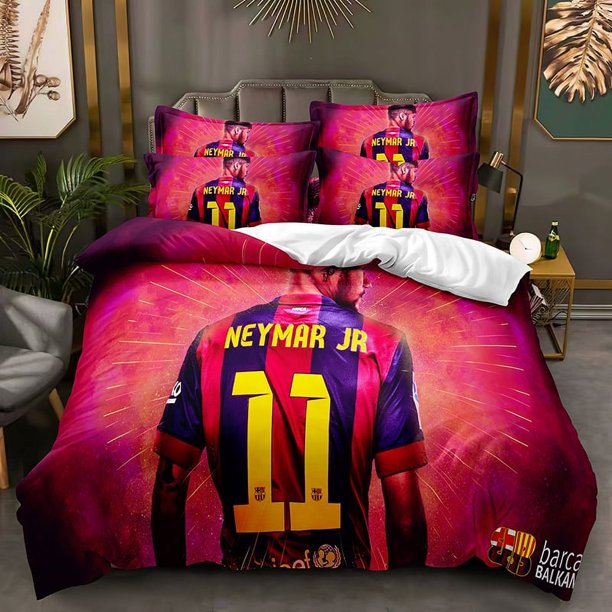 Football Star C- L-u-o M-a-s-s-e-y Printed Quilt Cover Pillowcase Three-Piece Set