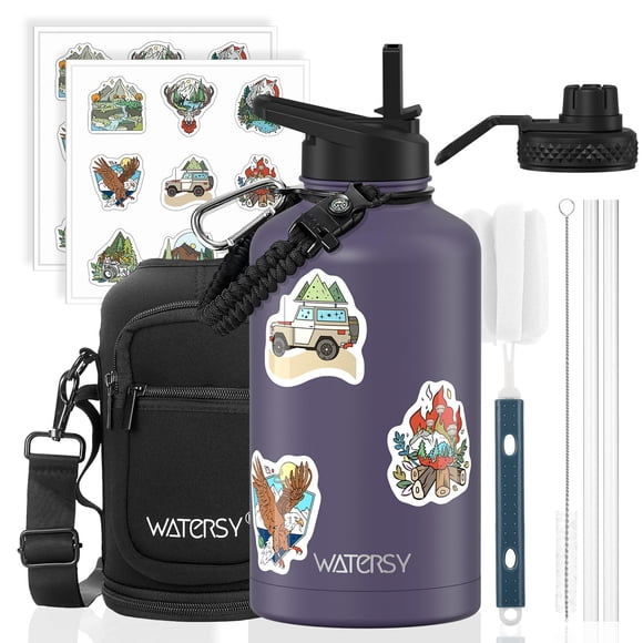 Botella de Agua Watersy 1900 ml Aislada, BPA Libre, Morado