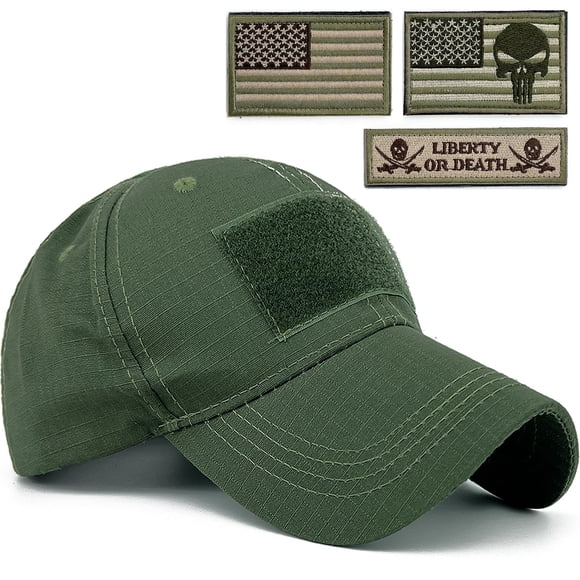 Gorra Loneshark Táctica Camuflaje con Parche de Calavera – Ejército Azul