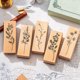 thumbnail image 3 of Timbres de goma florales de madera DIYOOHOMY, 3 of 3