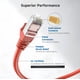 thumbnail image 3 of Cable Ethernet Matters Cat 6A blindado de 25 pies, rojo, 3 of 8