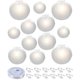 thumbnail image 1 of Set de faroles de papel HAUSPROFI, 12 unidades, con luces LED de color blanco cálido, 1 of 8