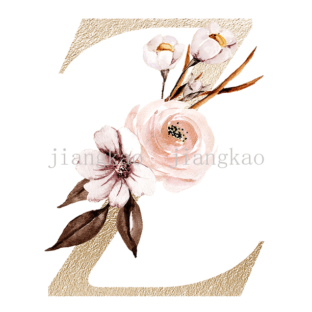 Personalised Name Initial Backpack with Pink Gold Letter Design Girls Kid Nursery Child Pre School Rucksack School Bag Backpack