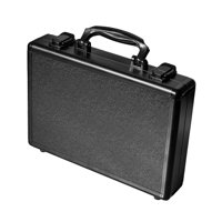 Ioensy - Estuche De Transporte De Aluminio, Maletín Negro, Caja De Herramientas Para Maquillaje, Joyería, Objetos De Valor, 30,5X21,5X6,4 Cm