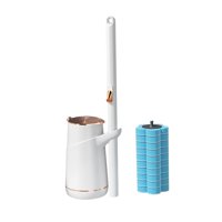 Bothyi - Escobilla Desechable Para Inodoro, Escobilla Para Inodoro, Cabezal De Recambio, Bote, 10 Cabezales Azules