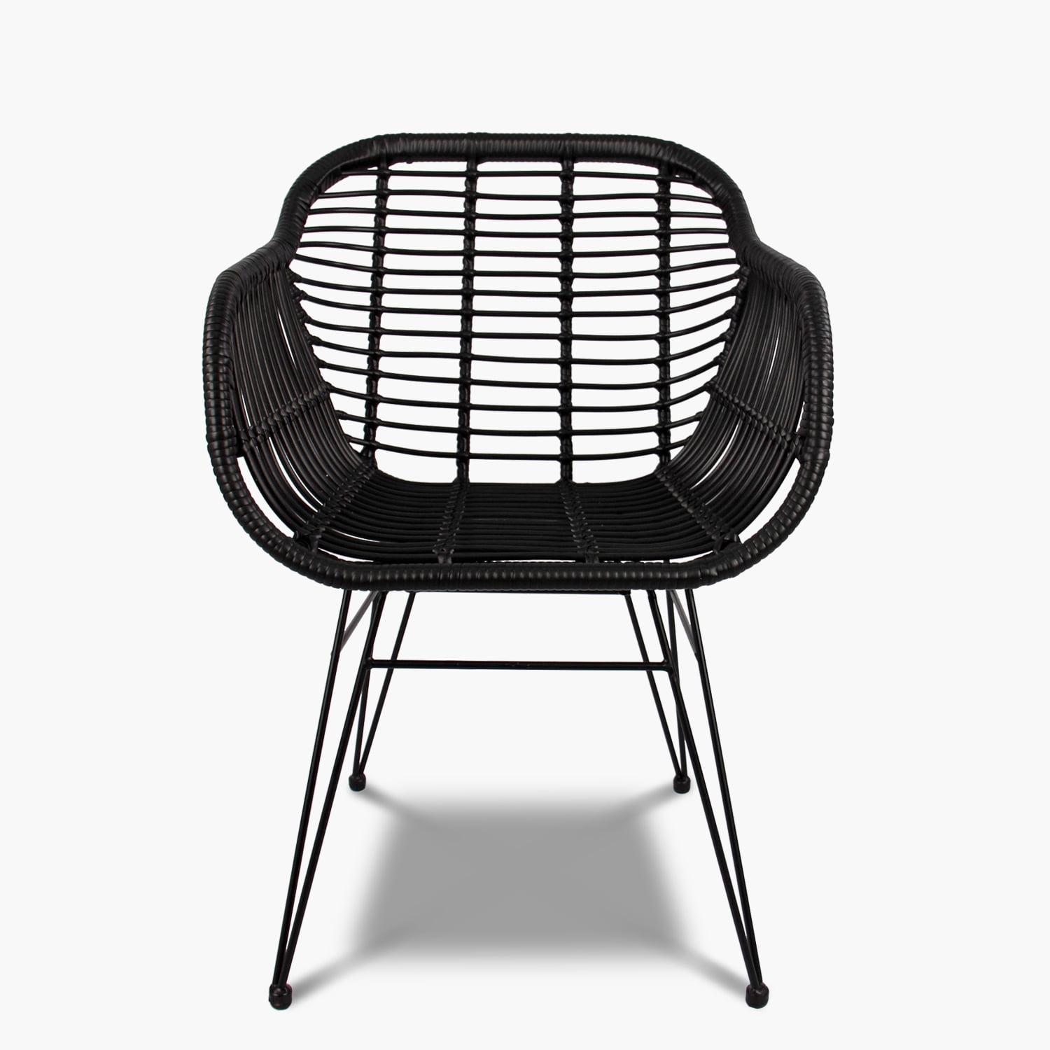 Form Design - Silla Comedor Con Brazo Terraza Ratan Creta Negro