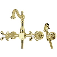 Grifo De Cocina Kingston Brass Heritage De Montaje En Pared Con Pulverizador